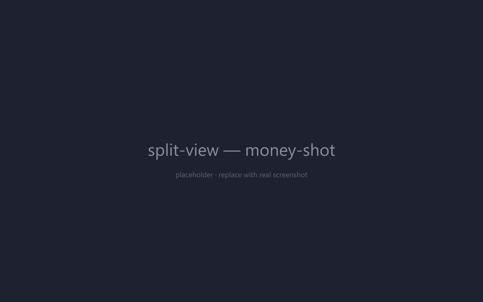 MD View in split mode showing two markdown documents side by side, each with its own scroll position